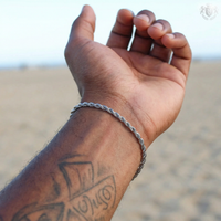 Rope Bracelet (Silver-Colored) 3mm