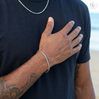 Rope Bracelet (Silver-Colored) 3mm