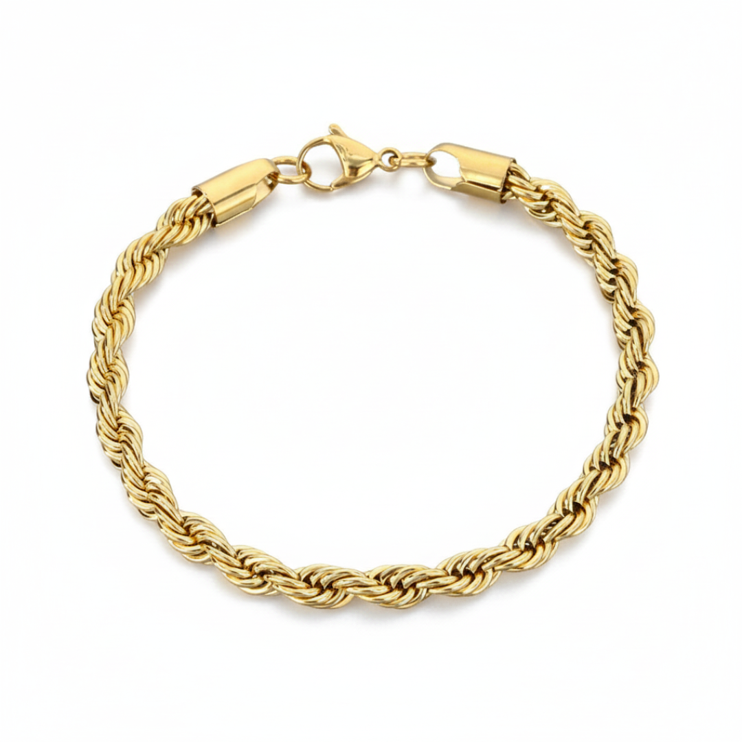 Rope Bracelet (Gold-Colored) 5mm