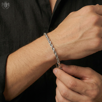 Rope Bracelet (Silver-Colored) 5mm