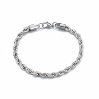 Rope Bracelet (Silver-Colored) 5mm