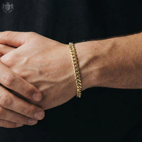 Cuban Bracelet (Gold-Colored) 8mm