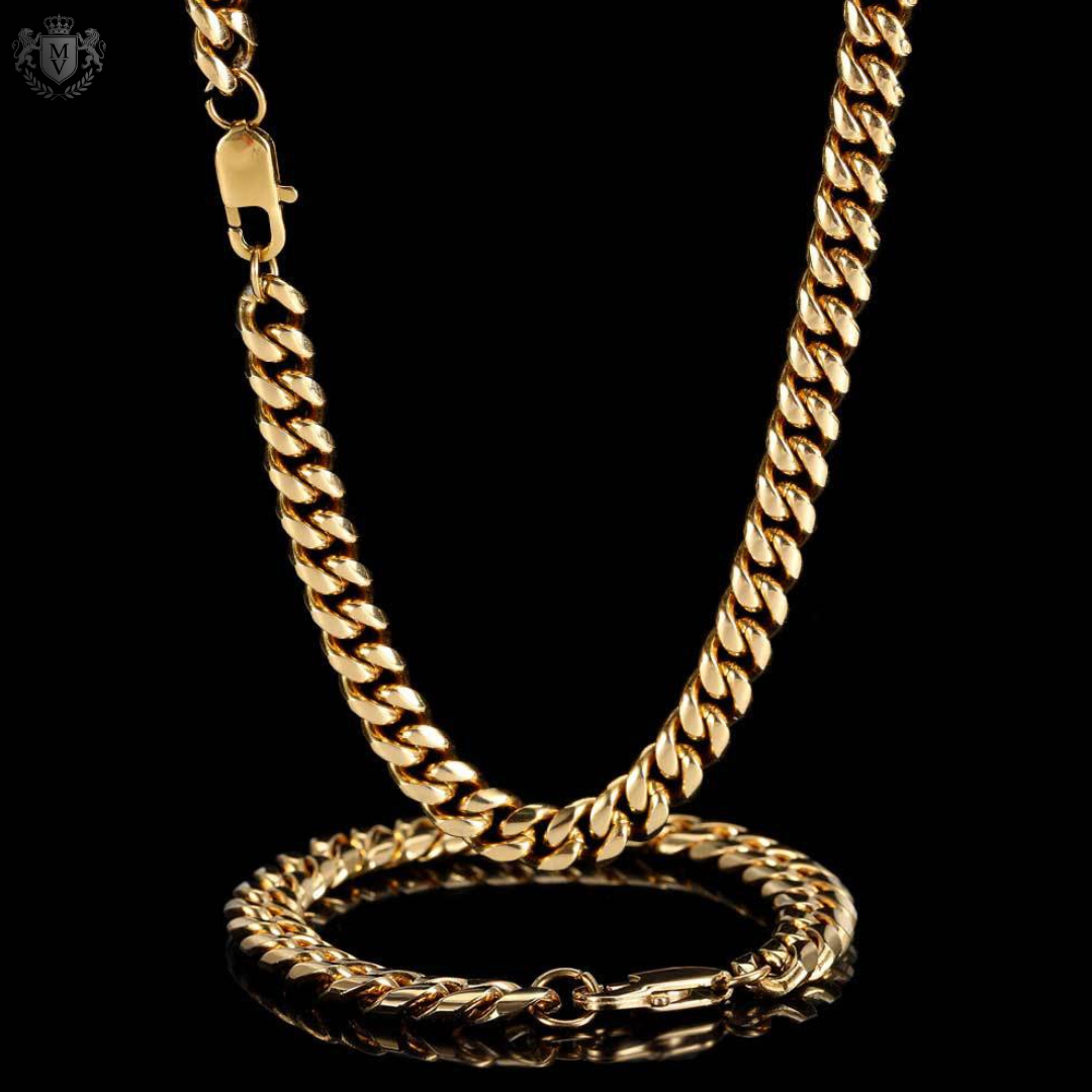 Cuban Bracelet (Gold-Colored) 8mm