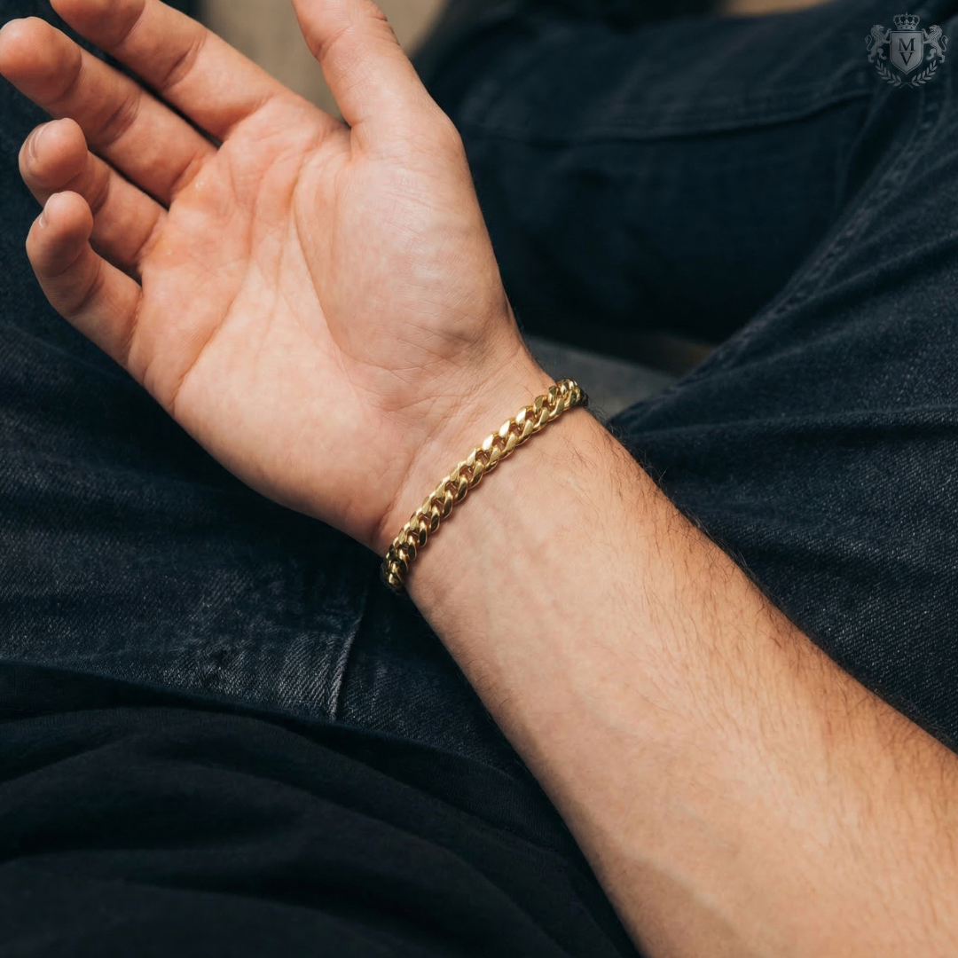 Cuban Bracelet (Gold-Colored) 8mm