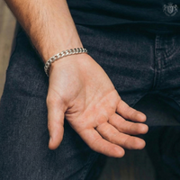 Cuban Bracelet (Silver-Colored) 8mm