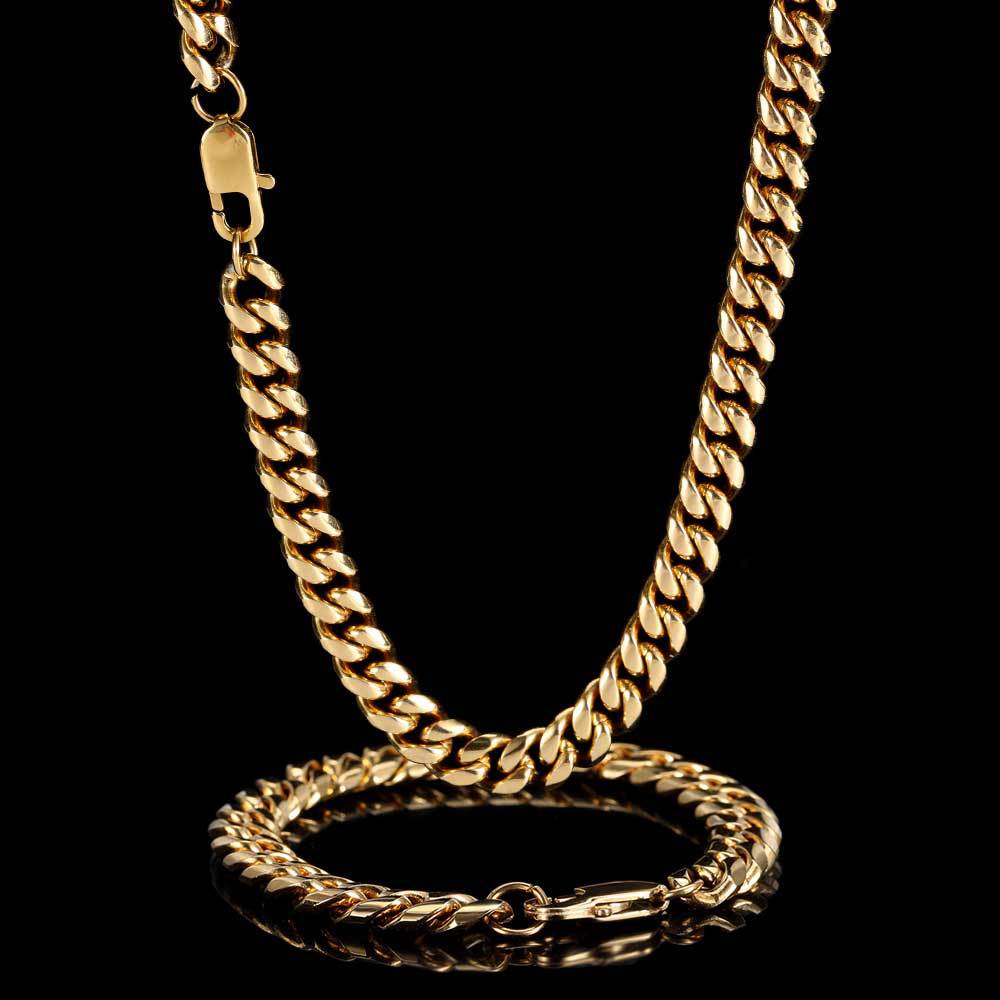 Cuban Chain (Gold-Colored) 8mm