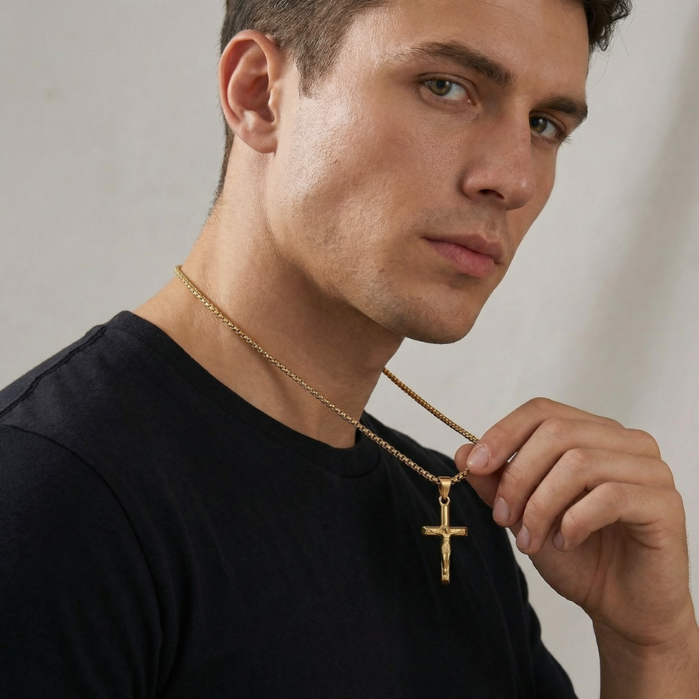 Crucifix (Gold-Colored) 3mm
