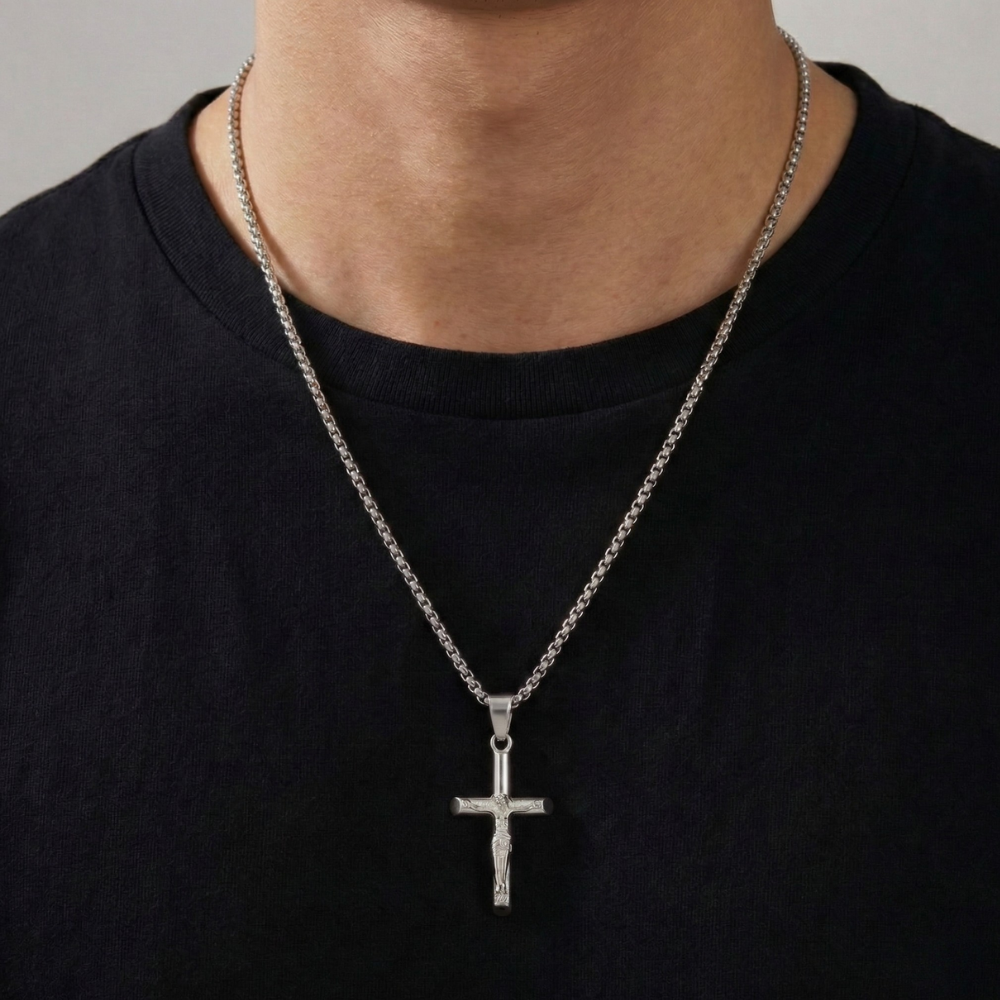 Crucifix (Silver-Colored) 3mm