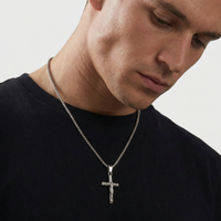 Crucifix (Silver-Colored) 3mm