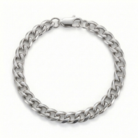 Cuban Bracelet (Silver-Colored) 4mm