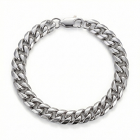 Cuban Bracelet (Silver-Colored) 8mm