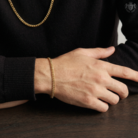 Cuban Bracelet (Gold-Colored) 4mm