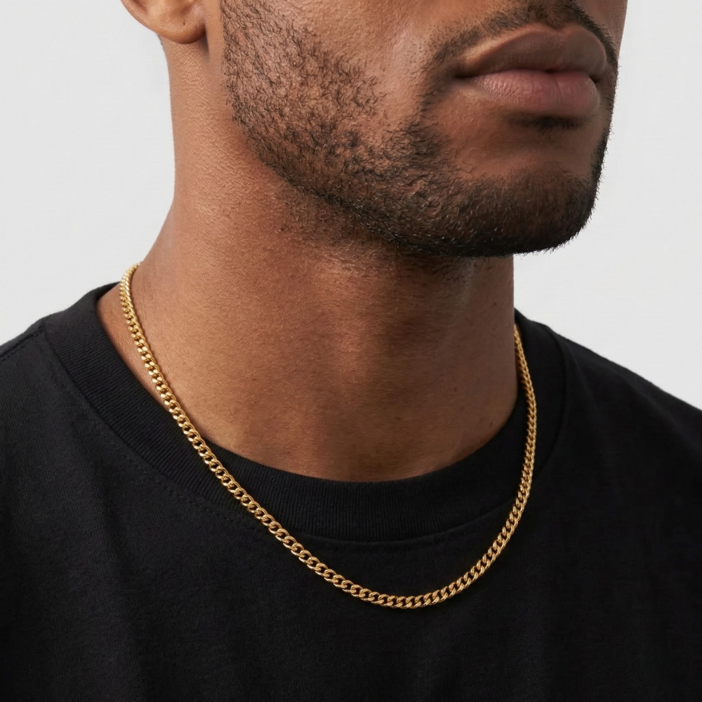 Cuban Chain (Gold-Colored) 4mm