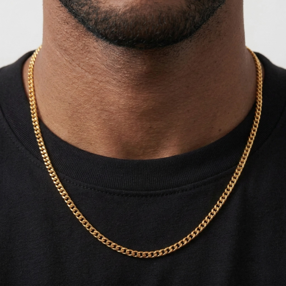 Cuban Chain (Gold-Colored) 4mm