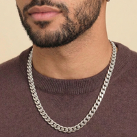 Cuban Chain (Silver-Colored) 8mm