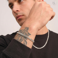 Cuban Bracelet (Silver-Colored) 6mm