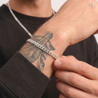 Cuban Bracelet (Silver-Colored) 6mm